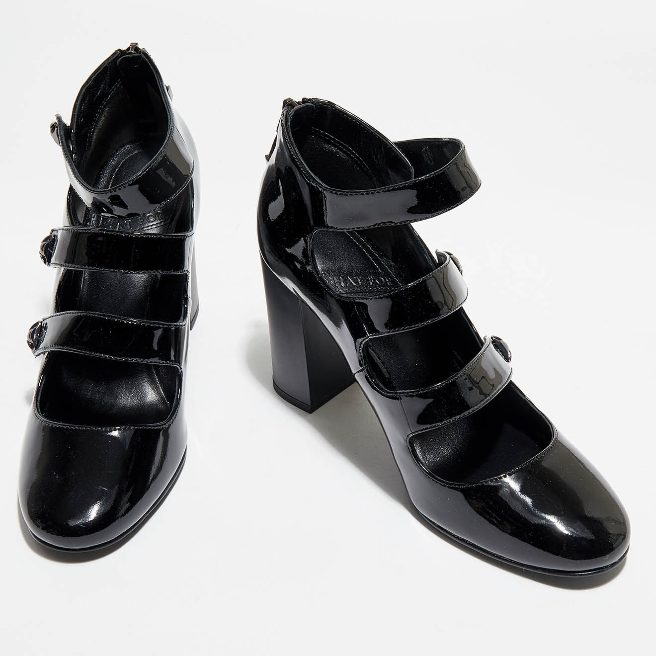 What For Babies en Cuir Verni Vic noires - Talon 9 cm