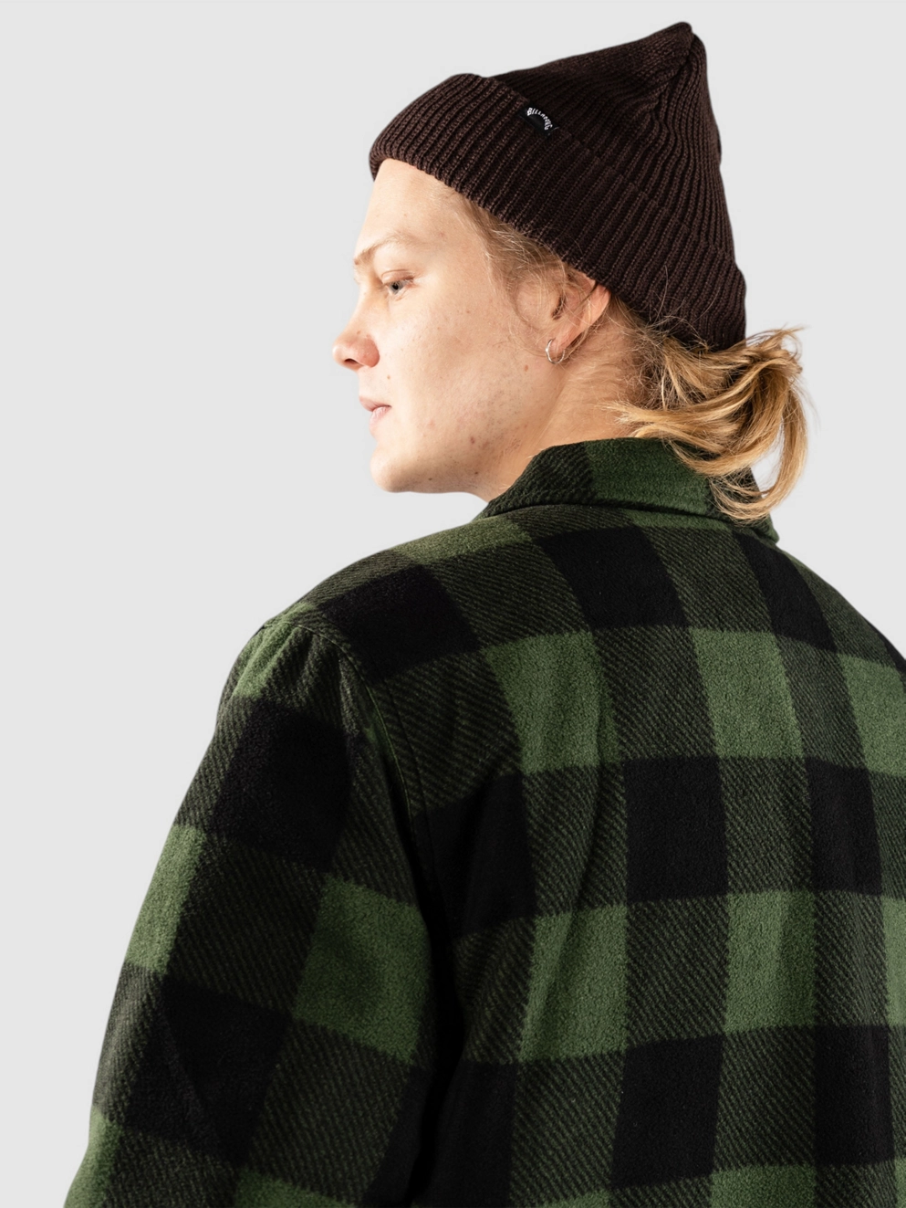 Volcom Bowered Fleece Shirt dark pine