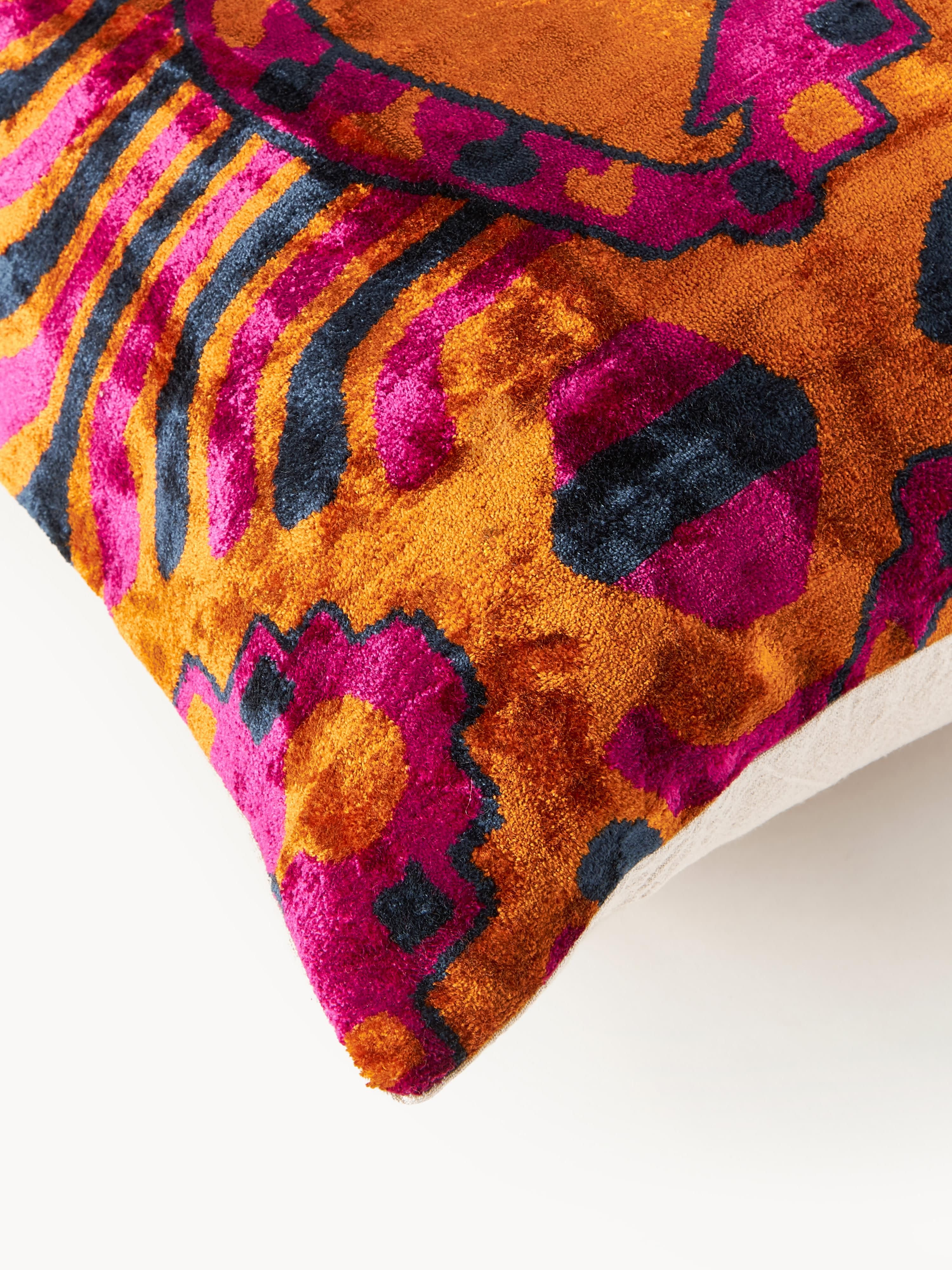 Viscose kussenhoes Dima met geweven jacquardpatroon