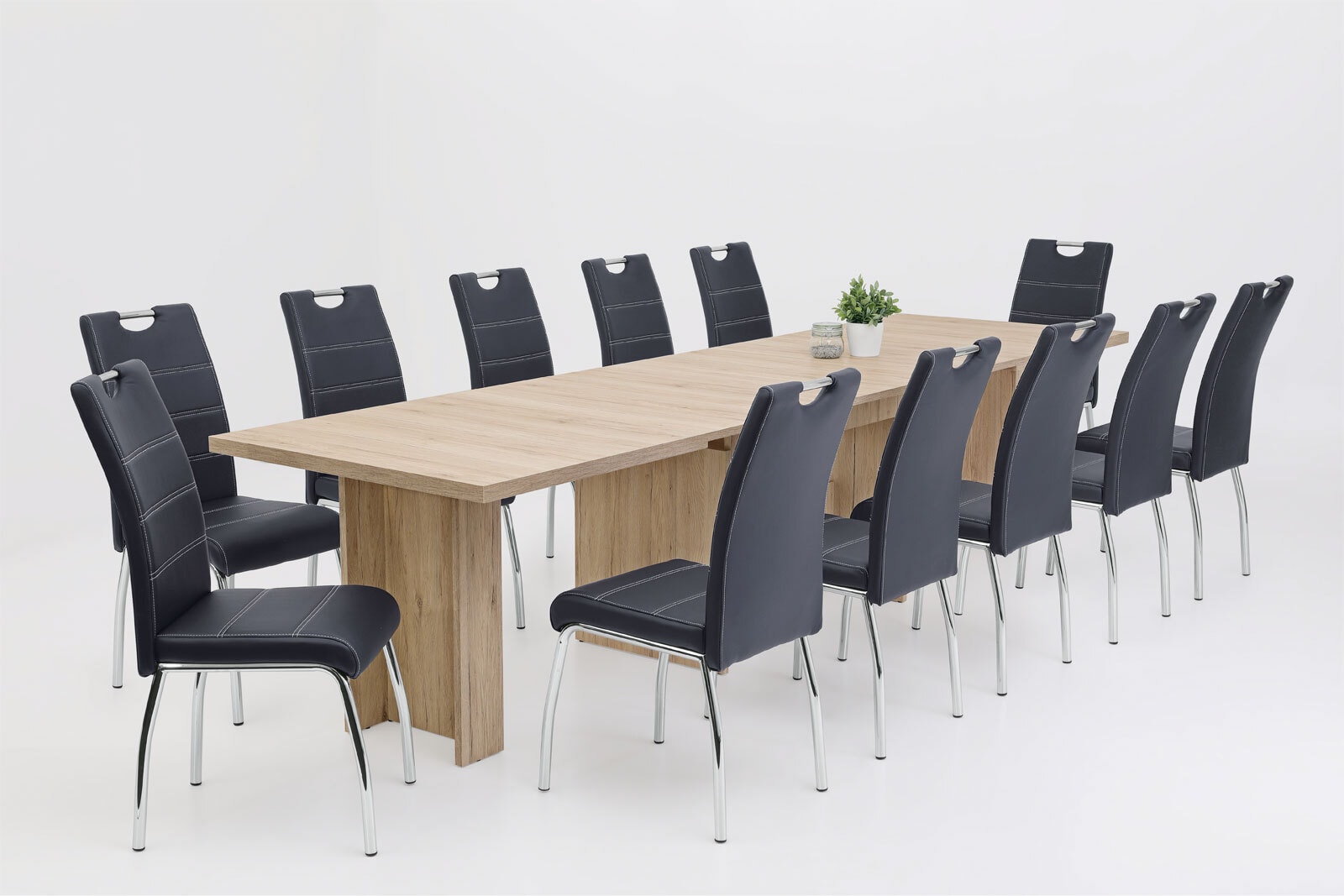 Tisch Lia II Sandeiche Nachbildung 160(320) x 76 x 90 cm