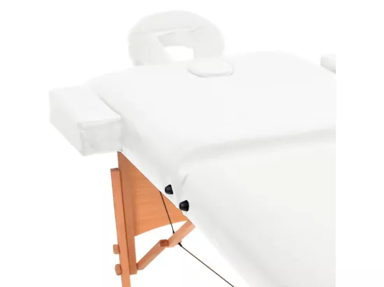 Table de massage pliable blanche 218 x 90 x 65 cm 02_0001866