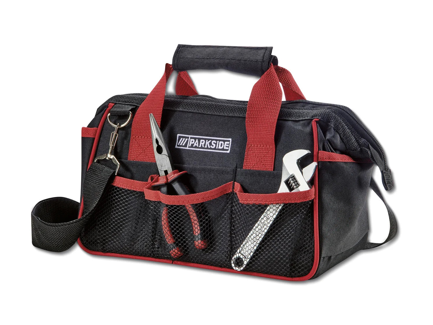 Bolsa de ferramentas PARKSIDE®, incluindo ferramentas.