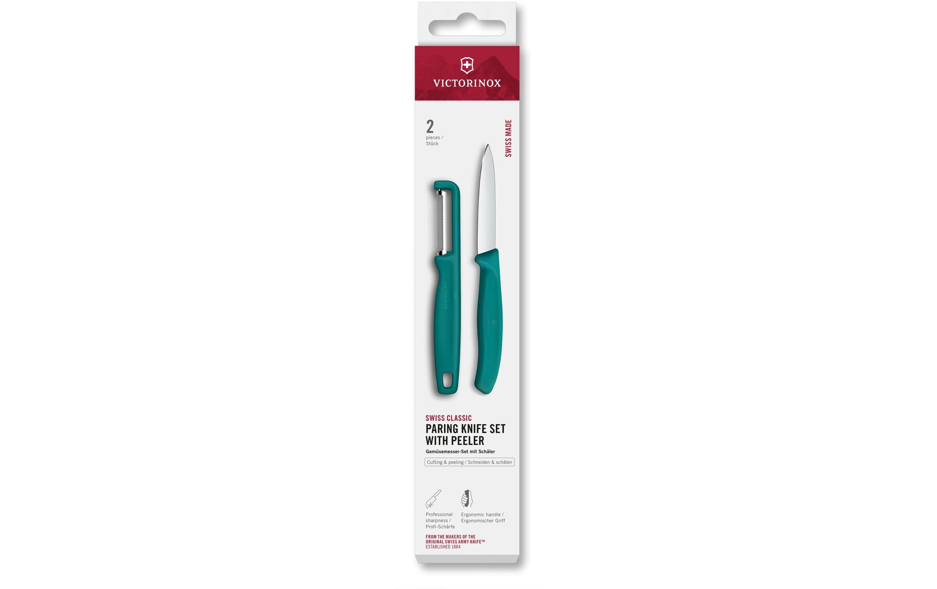 Messer-Set Swiss Classic, GrünGemüsemesser mit I-Schäler