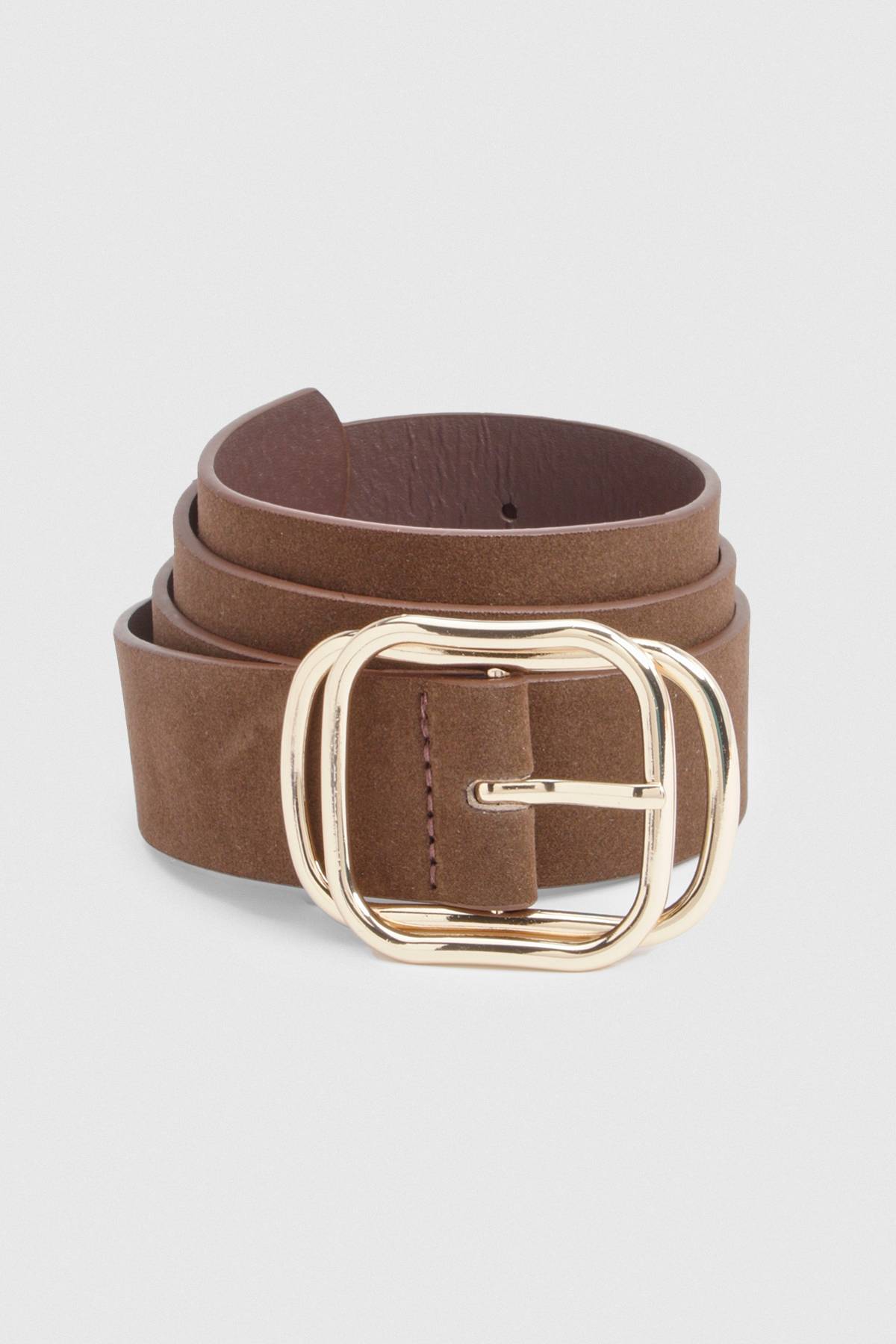 boohoo Ceinture en faux suède avec détails de double boucle