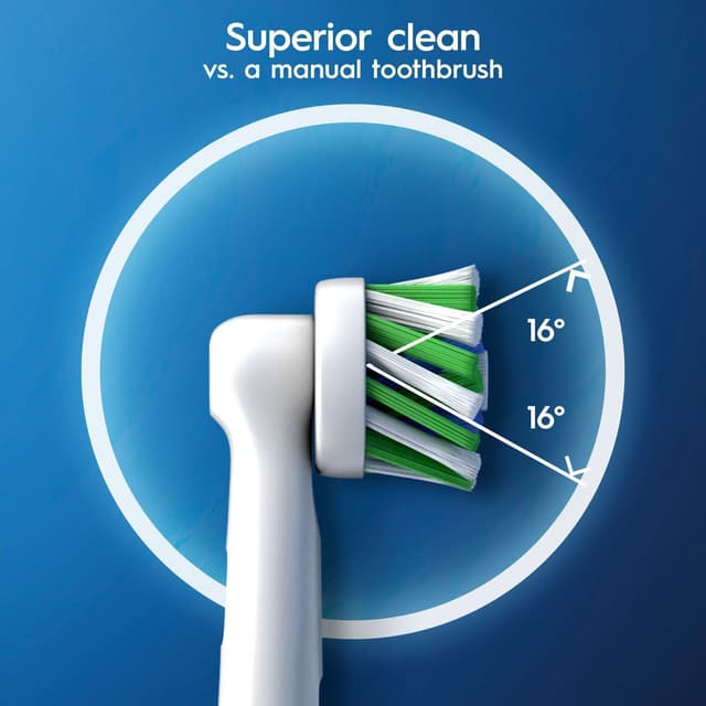 Oral-B Cross Action-tandbørstehoveder 321217 (5-pak, hvid)