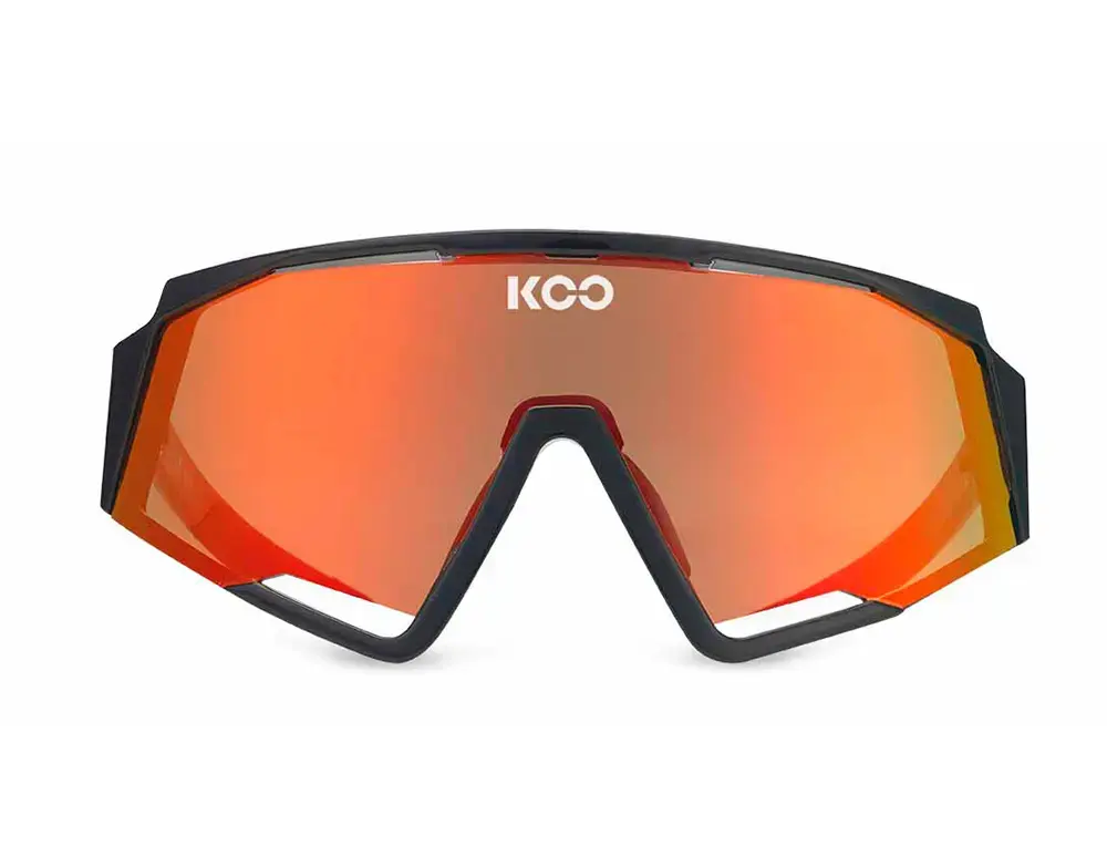 KOO SPECTRO Sport Zonnebril Mat Zwart met Green Mirror Lens