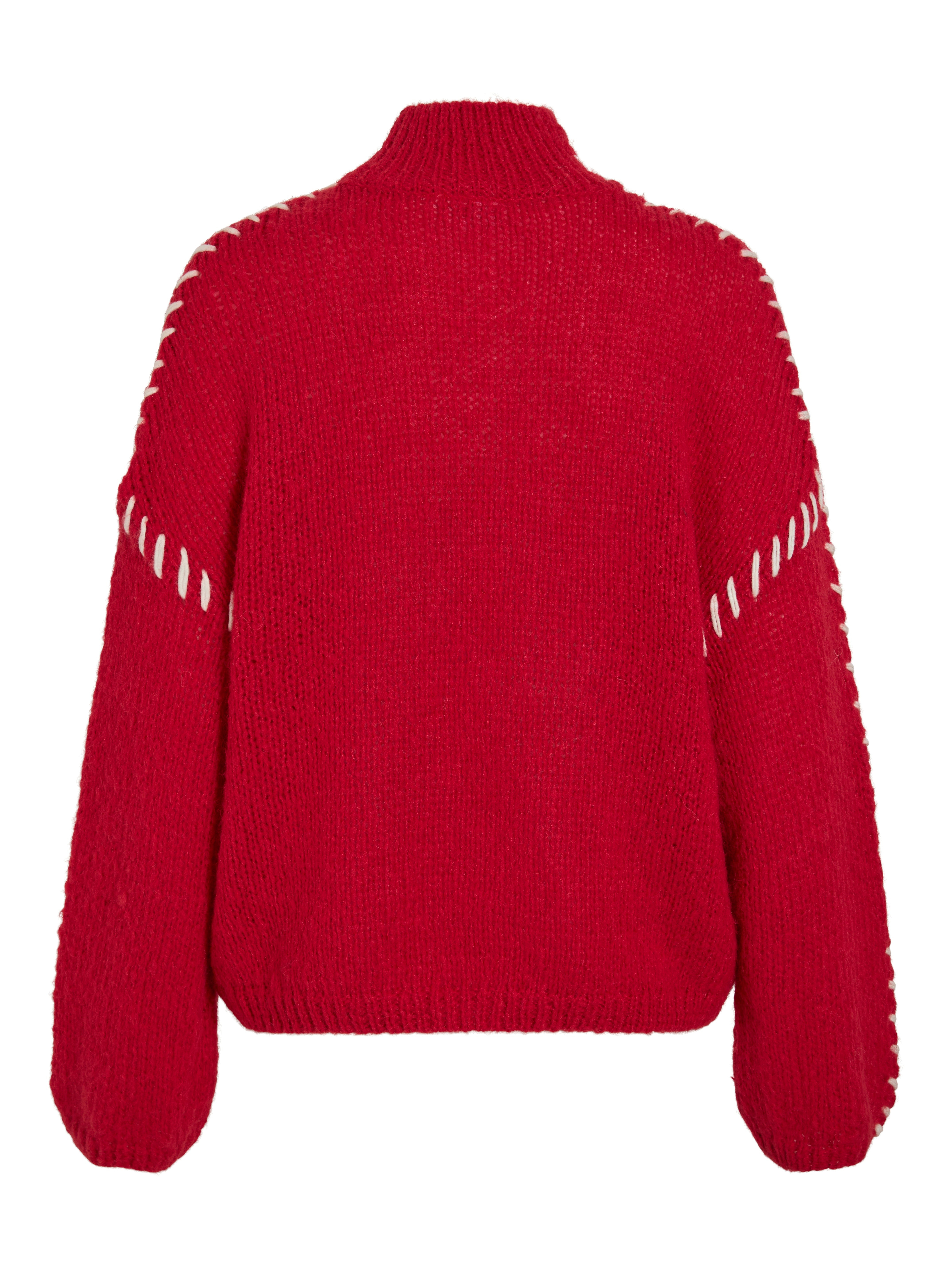 Vila  Vichoca L/S striktrøje - Barbados Cherry