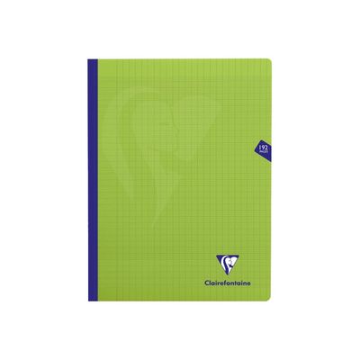 Clairefontaine Mimesys - Cahier polypro 24 x 32 cm - 192 pages - grands carreaux (Seyes) - disponible dans différentes couleurs
