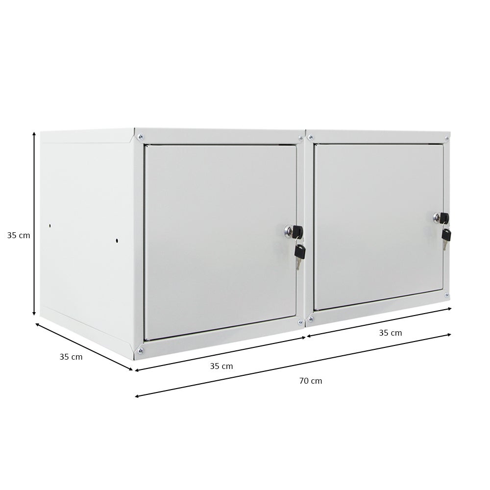 PROREGAL Mega Deal 2x locker cubes Cubic HxBxD 35 x 35 x 35 cm grijs