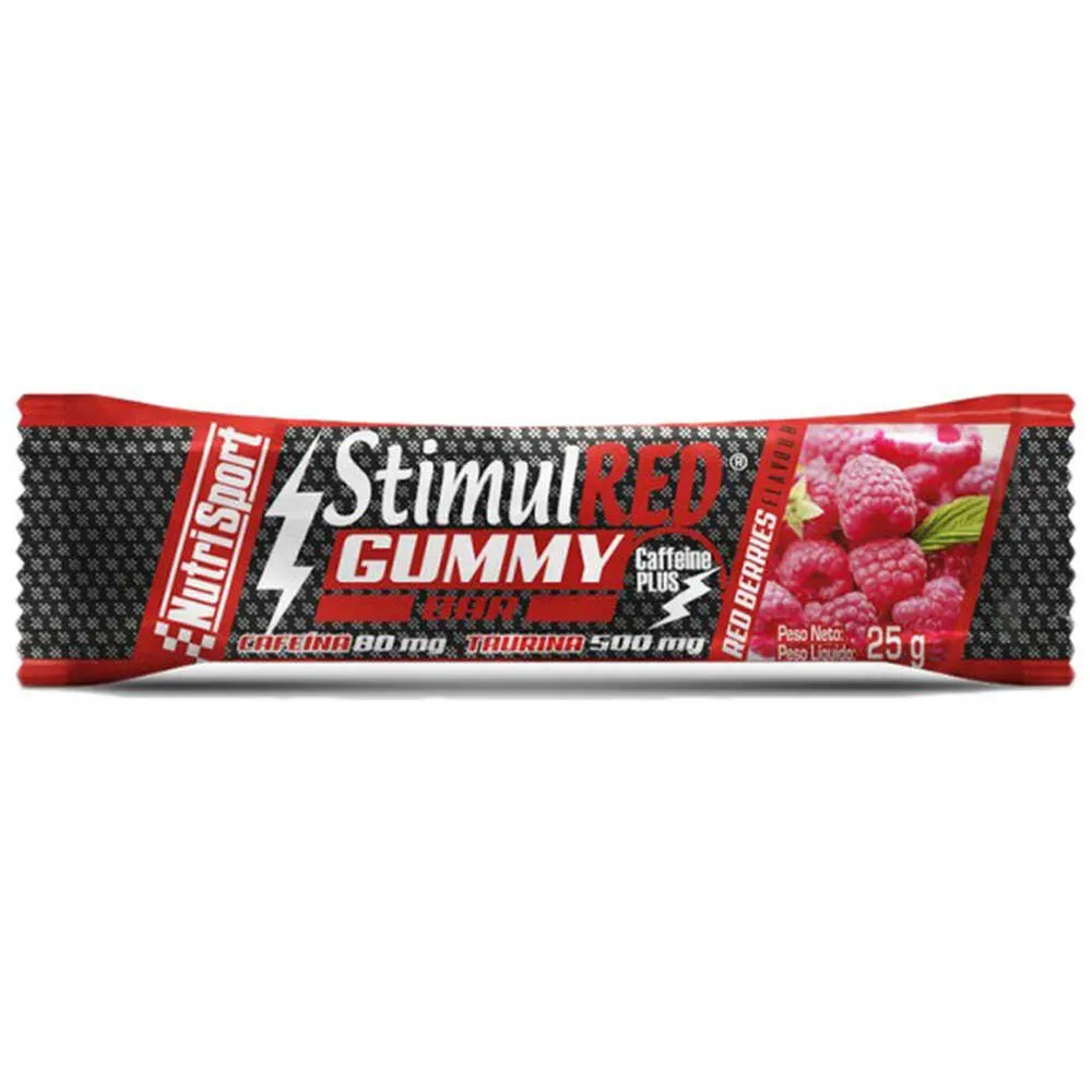Barra energética Nutrisport StimulRed sabor ursinho de goma com framboesa 25g