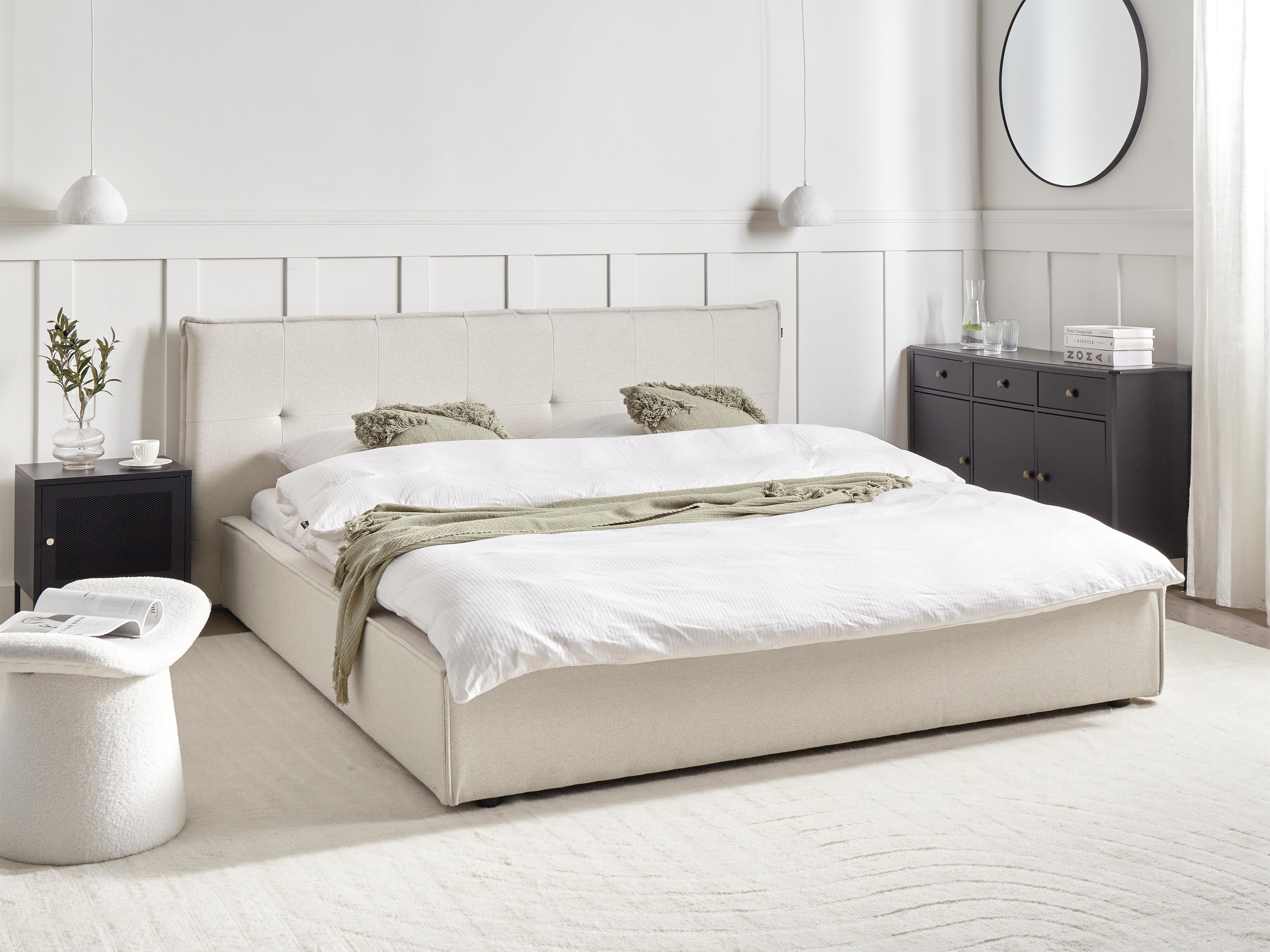 Waterbed Kunstlinnen LESTRE 180 x 200 cm Gebroken wit