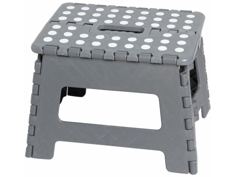 M & B Klapphocker Klapp-Klick Kunststoff, Grau Faltbarer Tritt