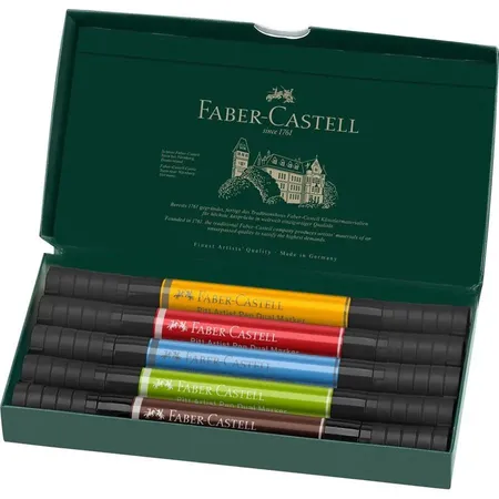 Faber-Castell Pitt Artist Pen Dual Marker Tuschestift 5er Etui