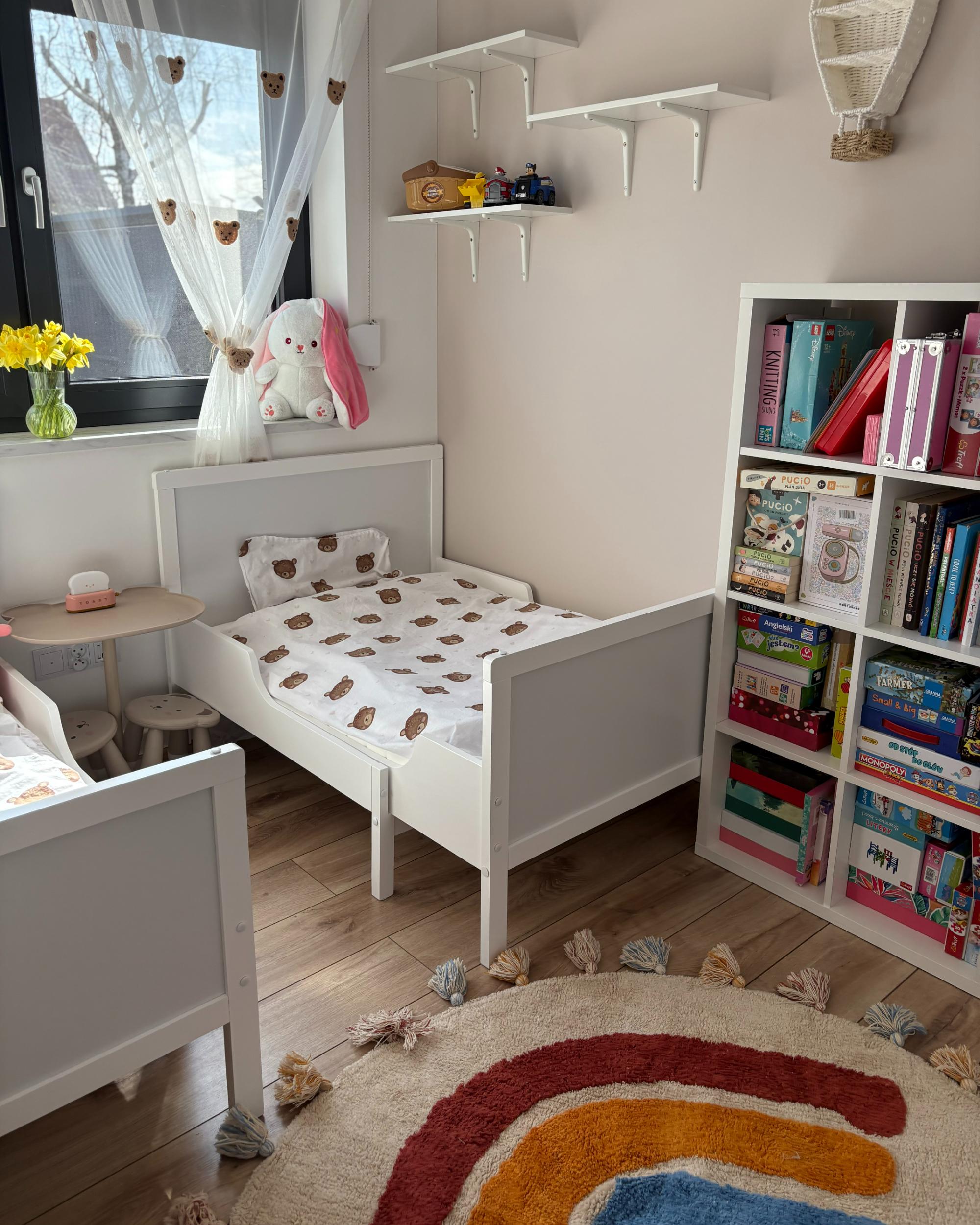 Uitschuifbaar kinderbed Dennenhout MONTIGNY 90 x 200 cm Wit