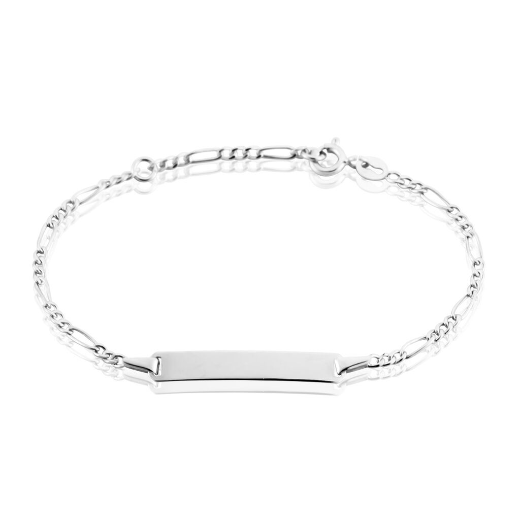 Bracelet Identite Bebe Or Blanc Bartolomee