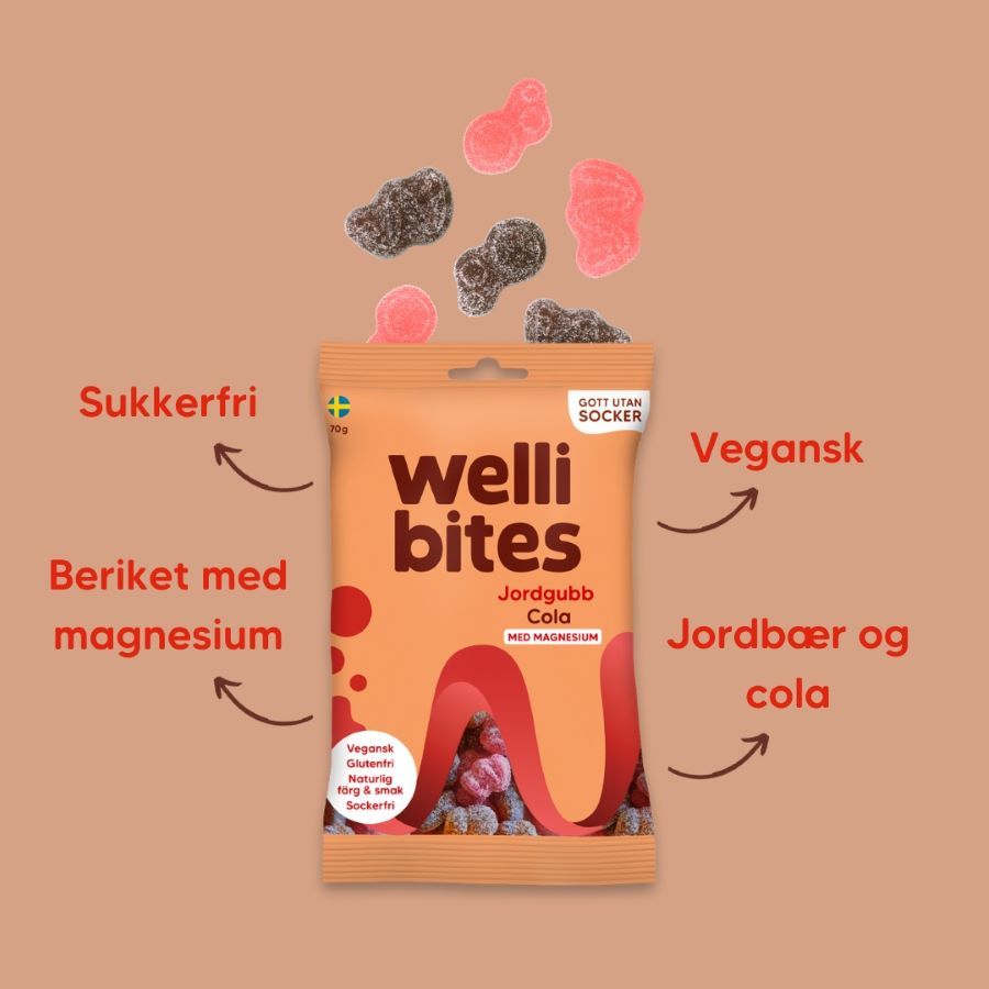 Wellibites Jordbær og Cola