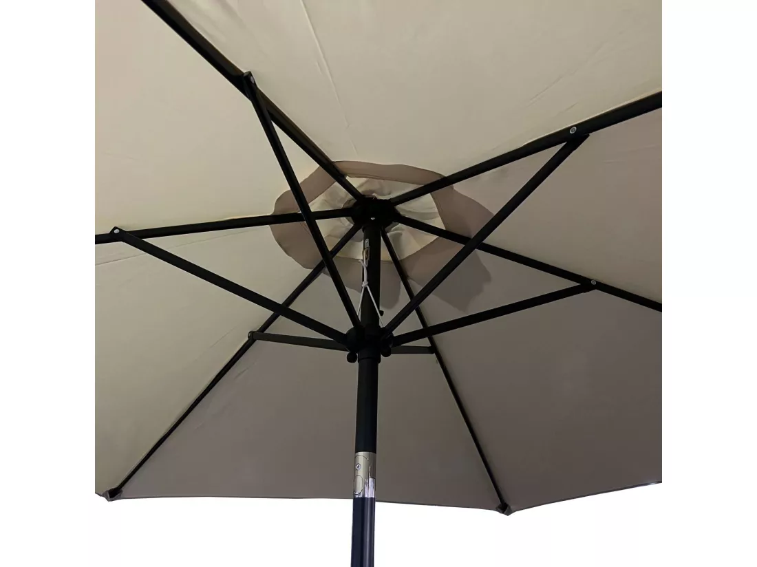 Parasol de jardin ORIENT avec inclinaison réglable en beige, Poids 4,5 kg Dimensions L270 x l270 x H235 cm
