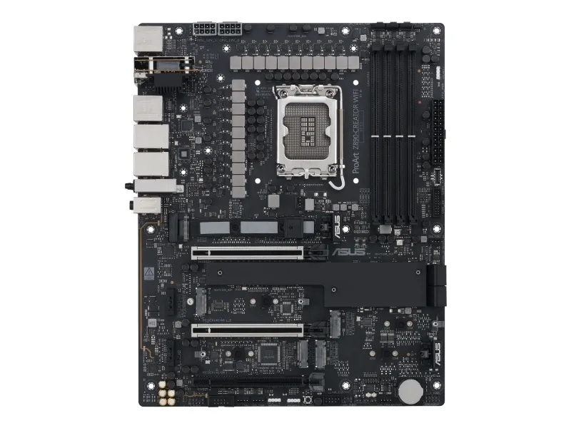 ASUS ProArt Z890-CREATOR WIFI - Bundkort - ATX - LGA1851 sokkel - Z890 Chipset - USB4, USB 3.2 Gen 2, USB-C 3.2 Gen 2x2, USB 3.2 Gen 1 - 10 Gigabit LAN, 2.5 Gigabit LAN, Bluetooth, Wi-Fi 7 - onboard grafik (CPU påkrævet) - HD Audio (8-kanaler)