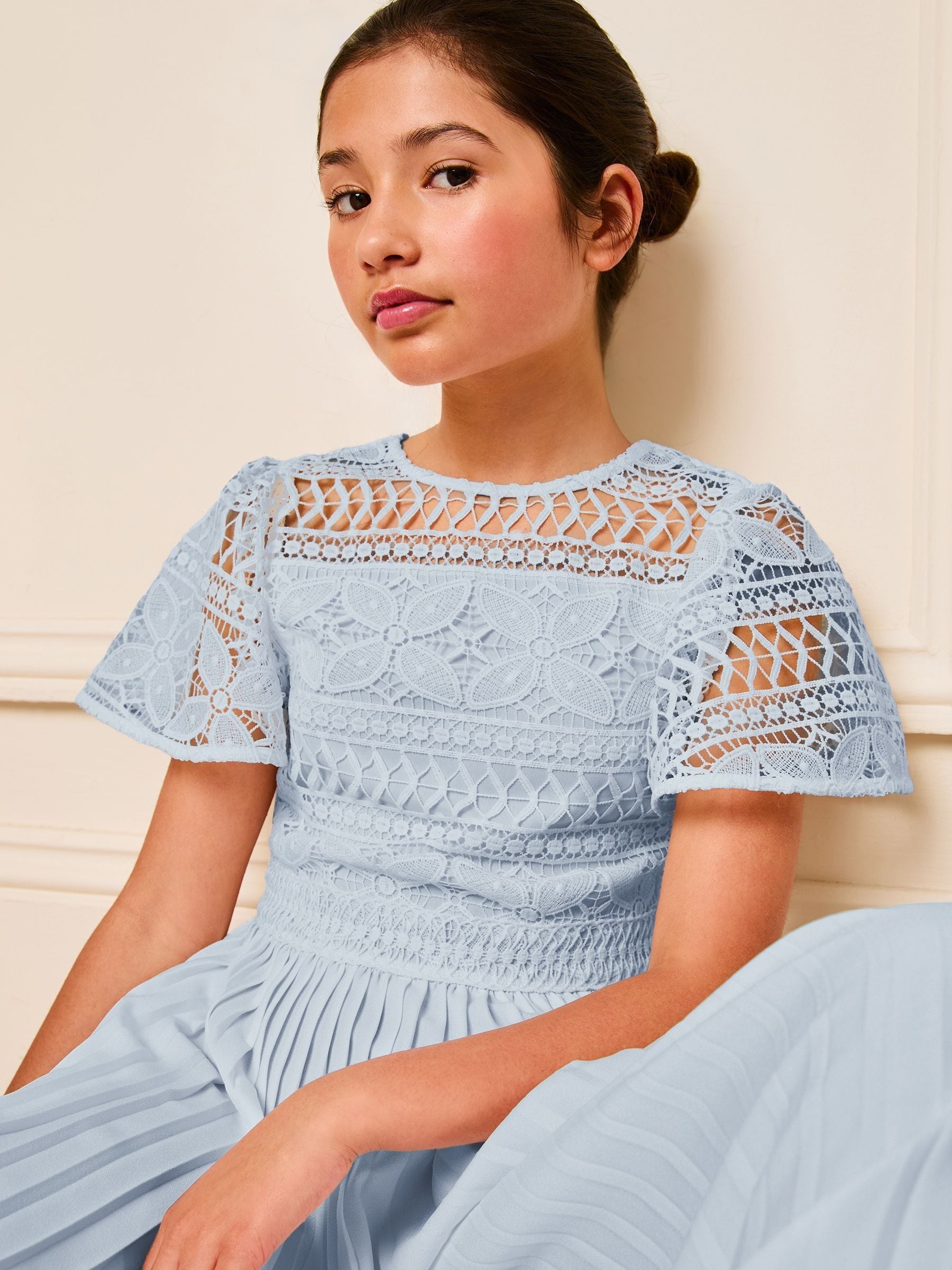 Lipsy geplooide gelegenheids-jumpsuit met fladdermouwen (5-16jr)