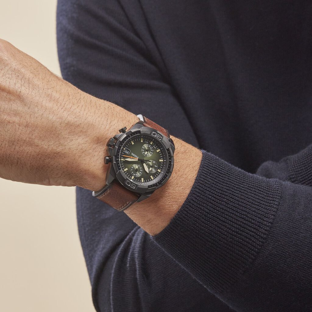 Montre Fossil 44mm Bronson Vert