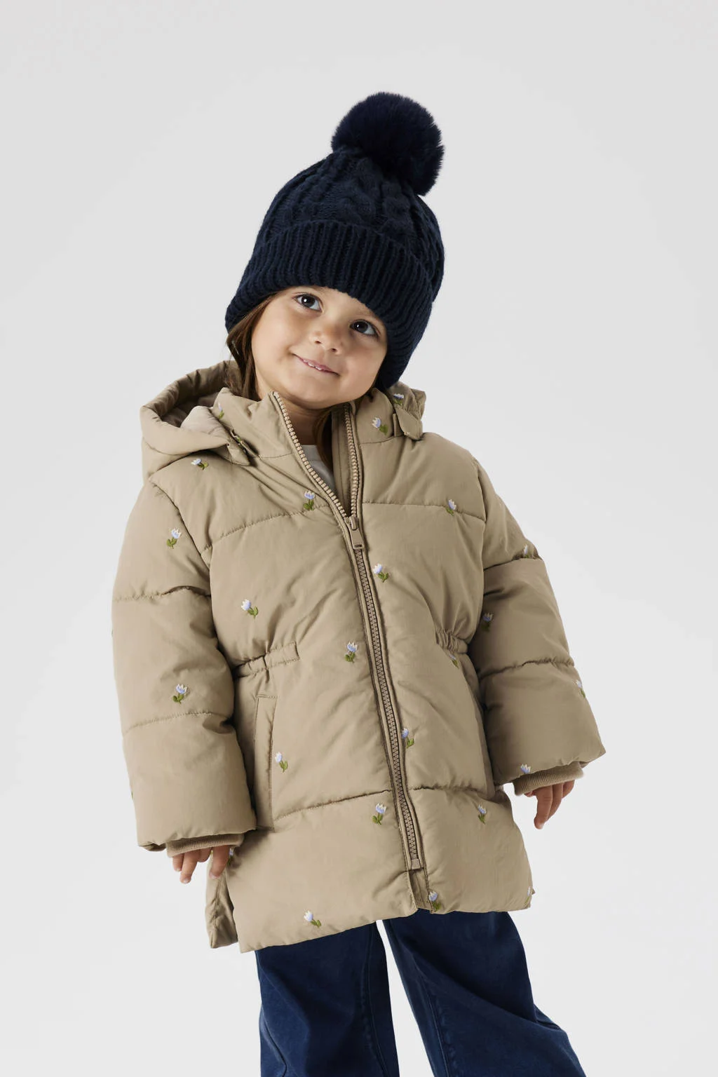 NAME IT MINI gewatteerde jas zand
