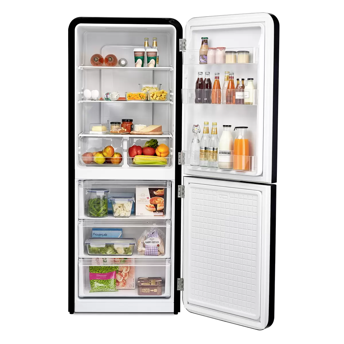Kühl-/Gefrierschrank Frescolino Classic401L Schwarz Schwarz