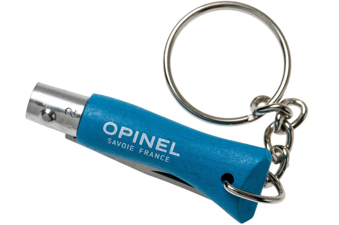 Opinel zakmes No. 02RV Keyring zakmes, Cyan Blue