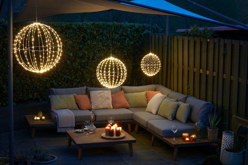 Luca Lighting - Kerstverlichting Bal - Zilver - Ø50 cm - Warm Witte LED Lampjes