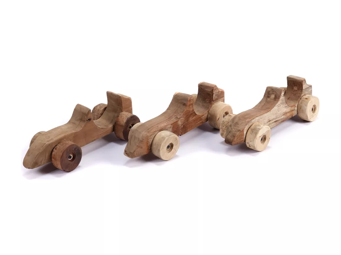 FIGURINE DÉCORATIVE Rapide Bois massif en acajou couleurs naturelles