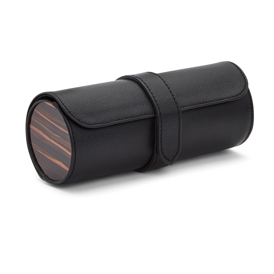 Wolf 1834 Roadster 3er Uhrenrolle Schwarz