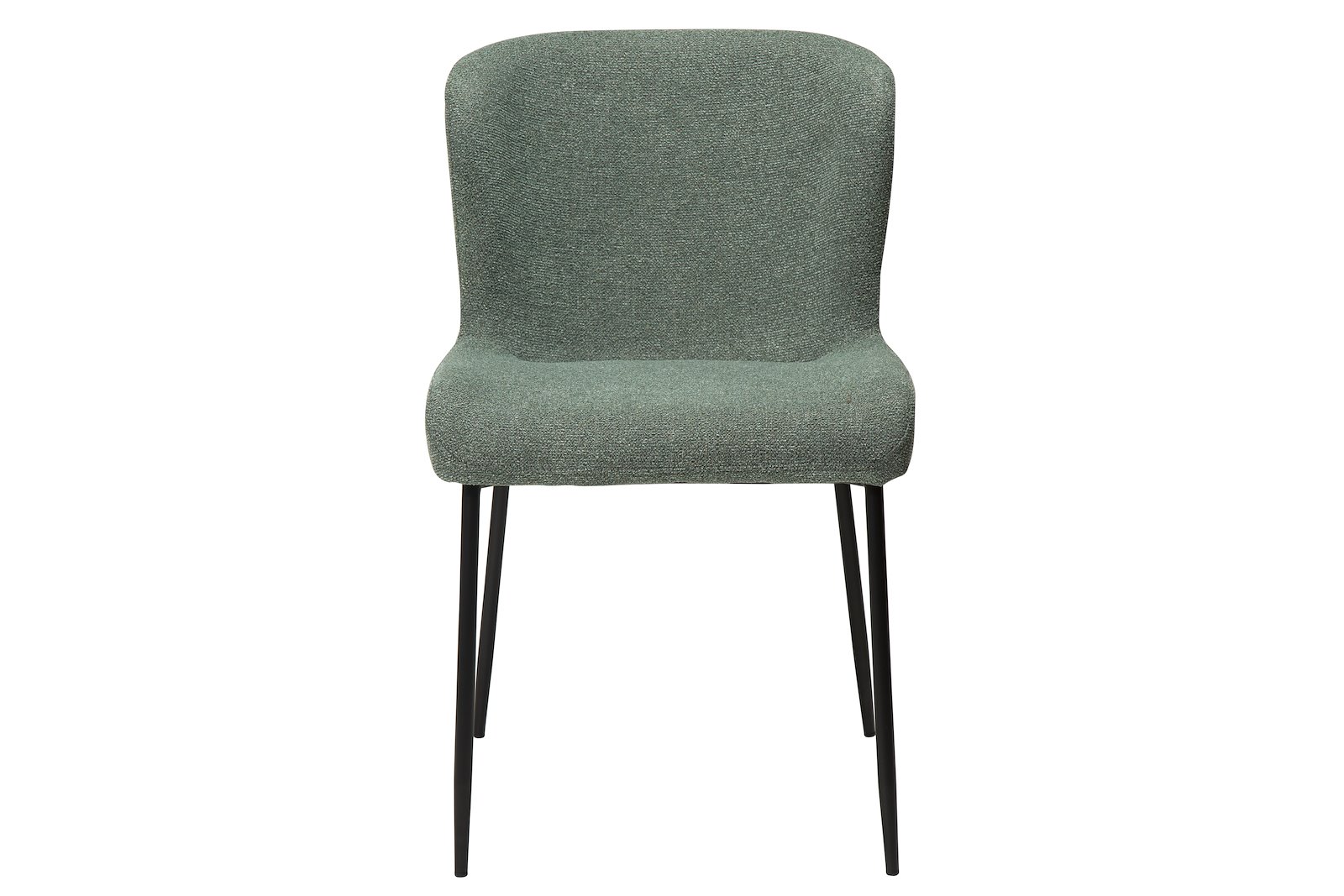 Glam spisestol Tekstil Bouclé Pebble grønn og sorte ben