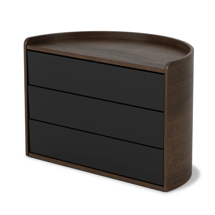 Umbra - Moona Aufbewahrungsbox, schwarz / Walnuss