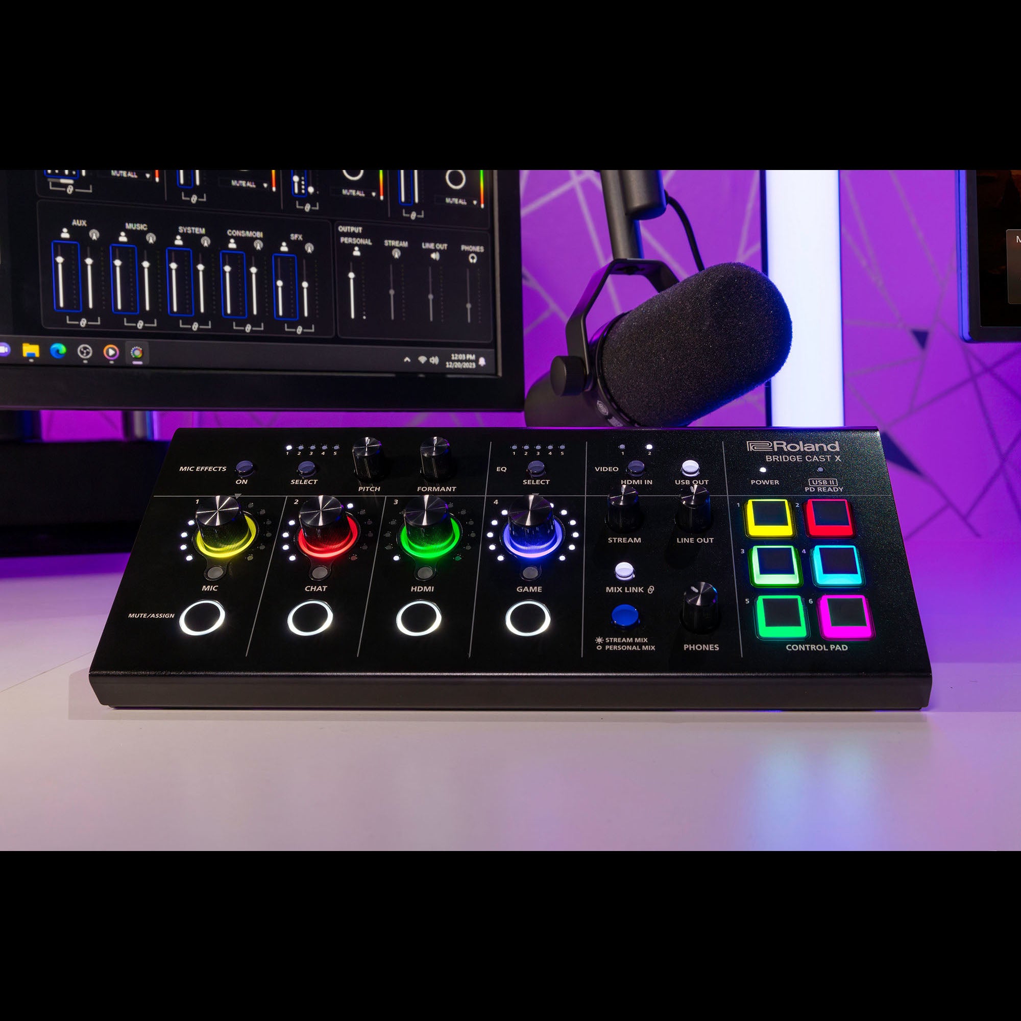 Roland Bridge Cast X gaming audio mixer