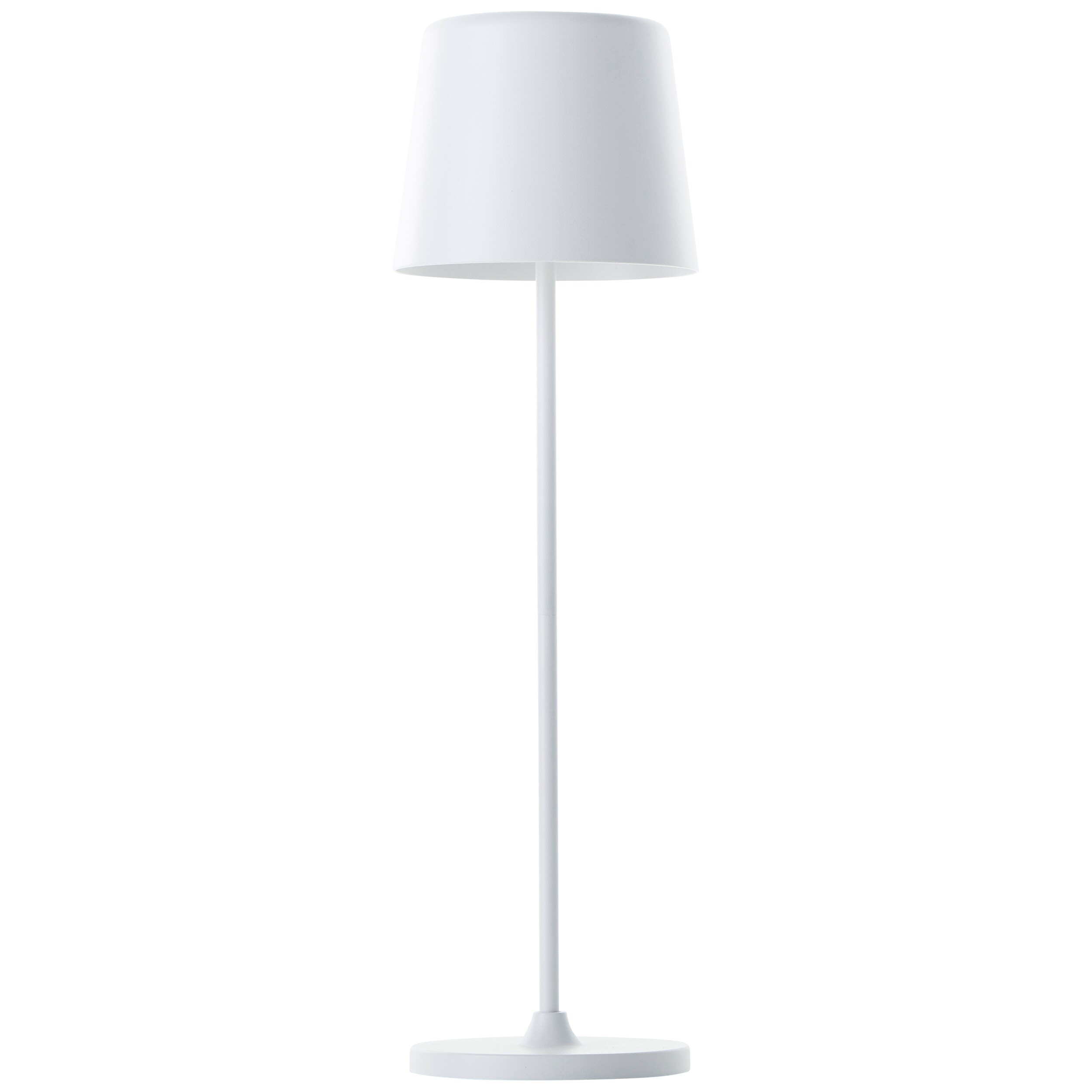 Brilliant Lampe Kaami LED Außentischleuchte 37cm weiß matt Metall/Holz weiß 2 W LED integriert