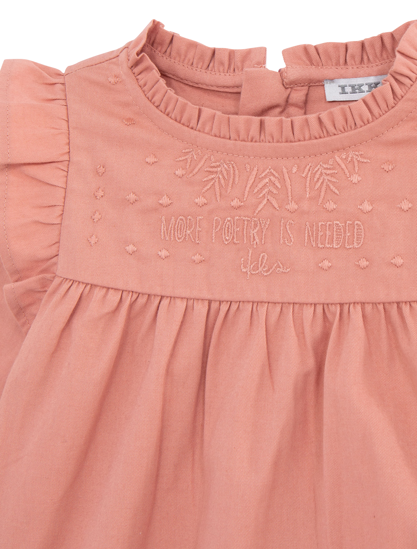 Robe col rond en coton | Rose