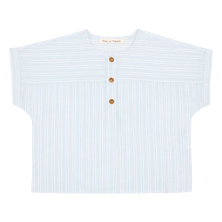 Zhoe & Tobiah Kurta Manches Courtes Rayée | Bleu