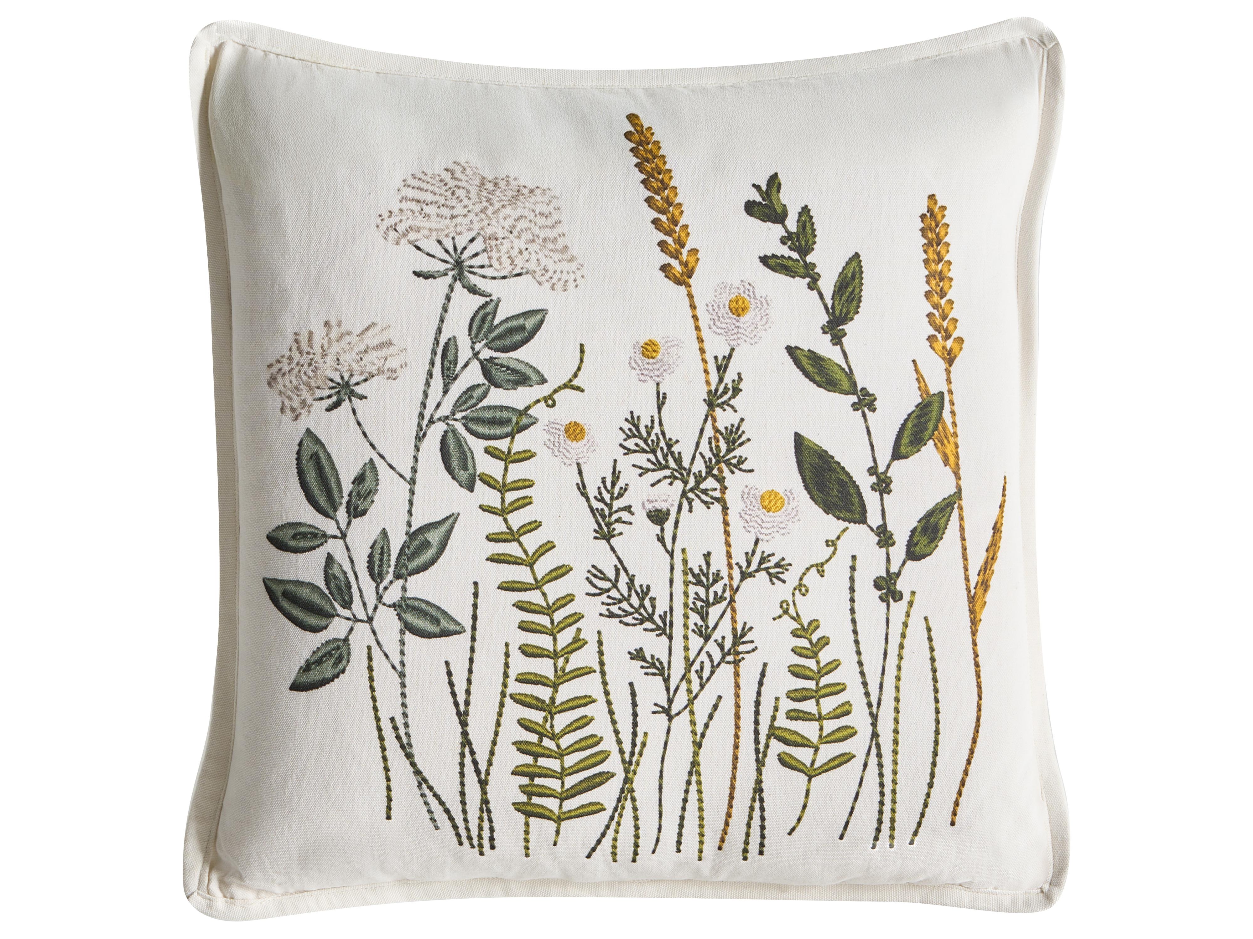 Set van 2 sierkussens KNEMA Katoen 45 x 45 cm Wit bloempatroon