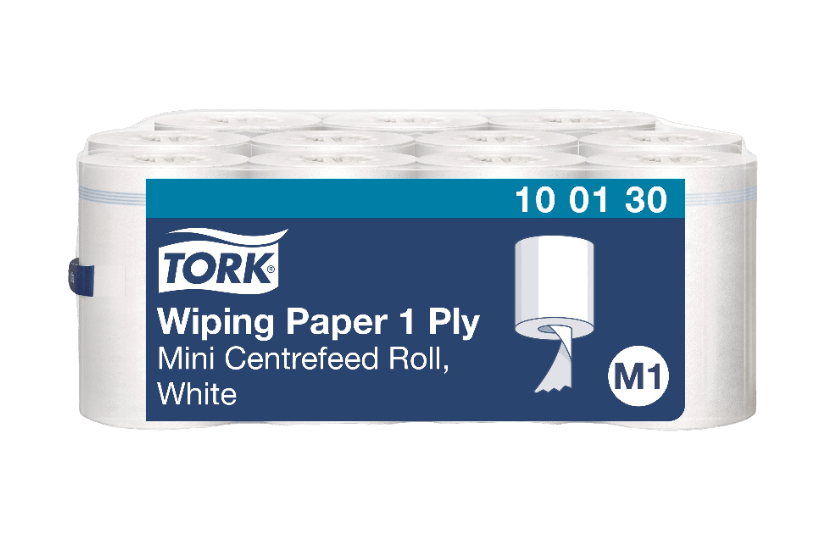 Tork® M1 Wiping Poetspapier Mini Rol Centerfeed 11 rollen Wit (100130)