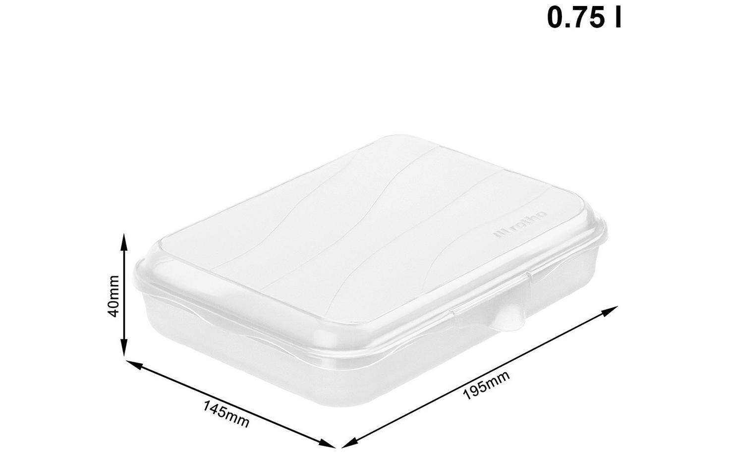 Lunchbox Fun 750 ml, TransparentSnackdose für Unterwegs