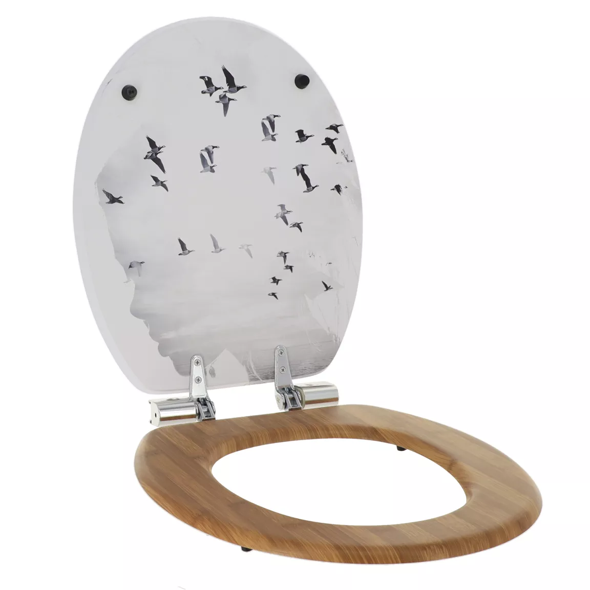 Abattant WC frein de chute 18 pouces MDF Envole Blanc