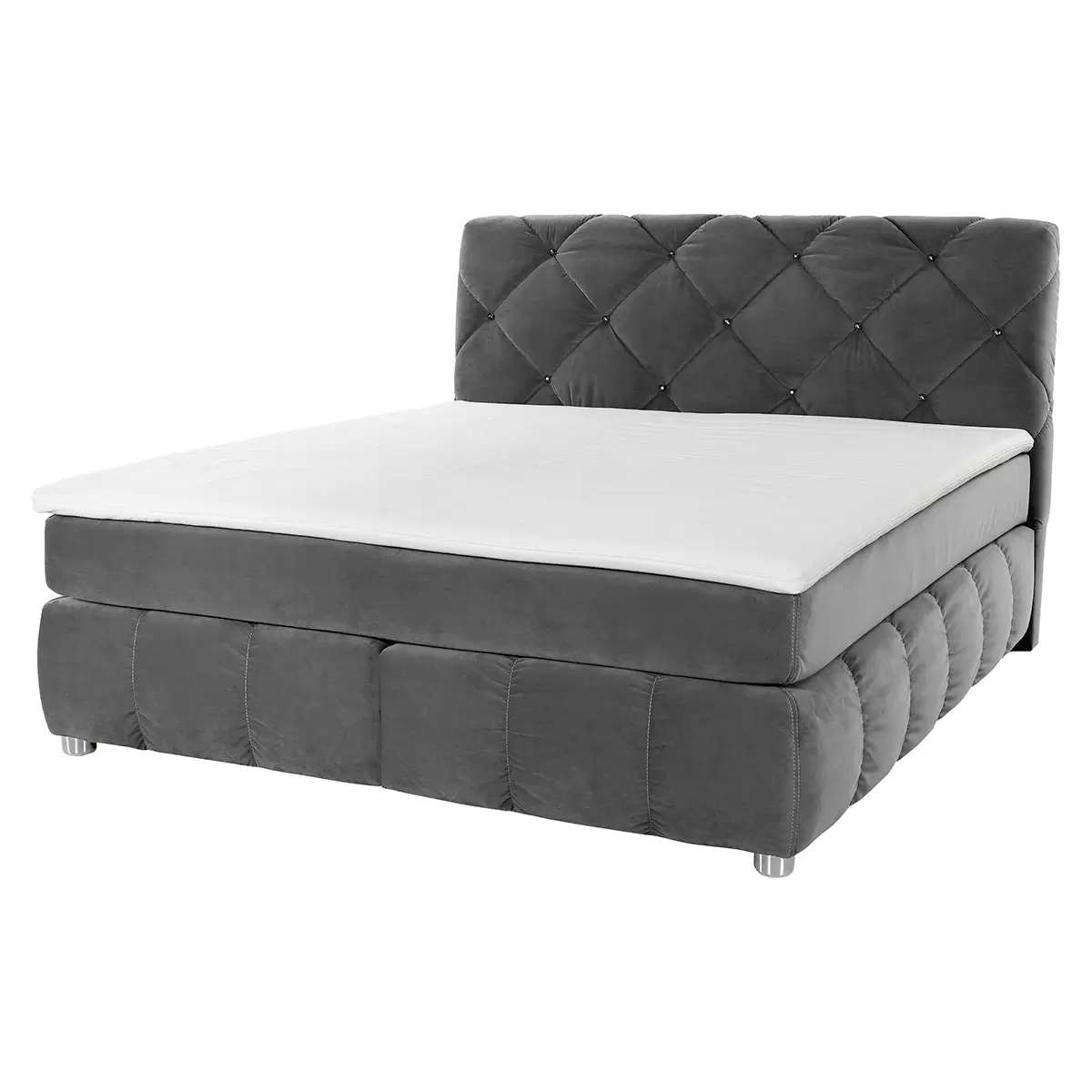 Boxspringbett Bellevue 180x200 Grau