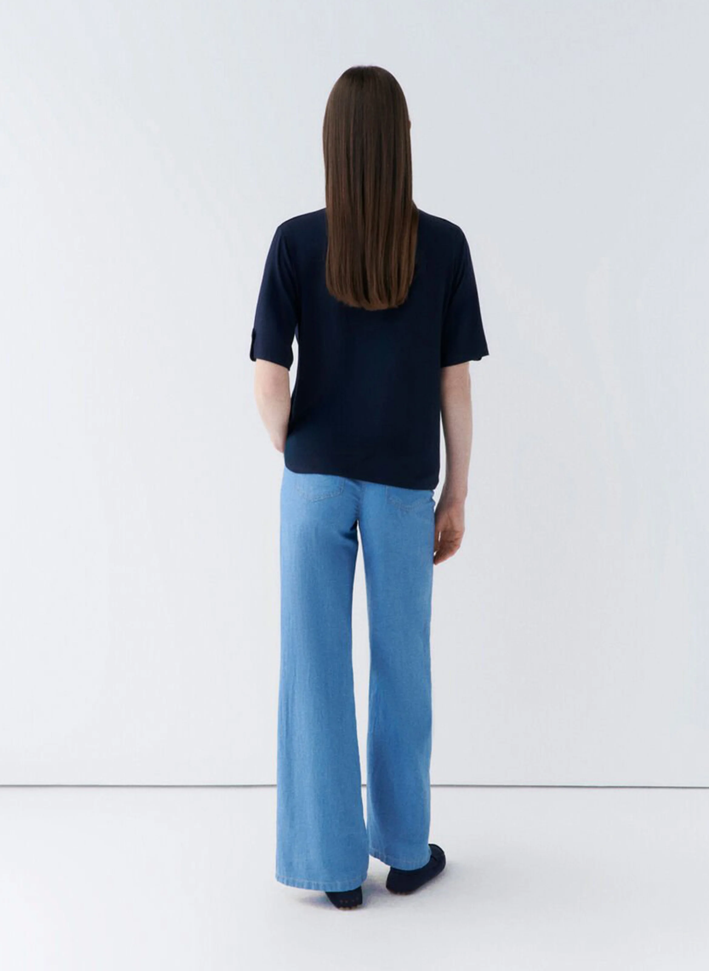 TESTELO - Tee-shirt col classique | Bleu