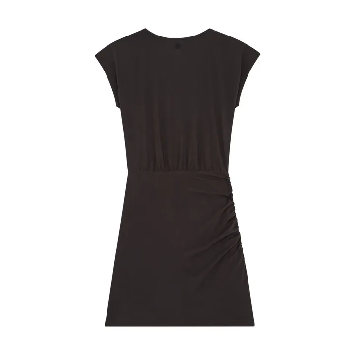 SMALLABLE BASICS Robe Drapée Coton Bio  | Noir