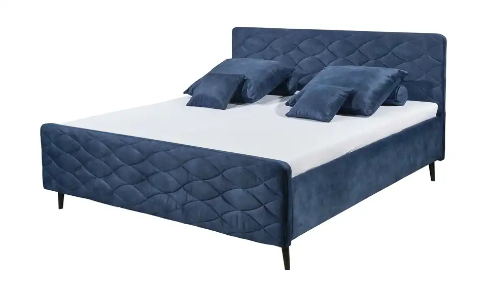 Polsterbettgestell Mario A Blau 160 cm