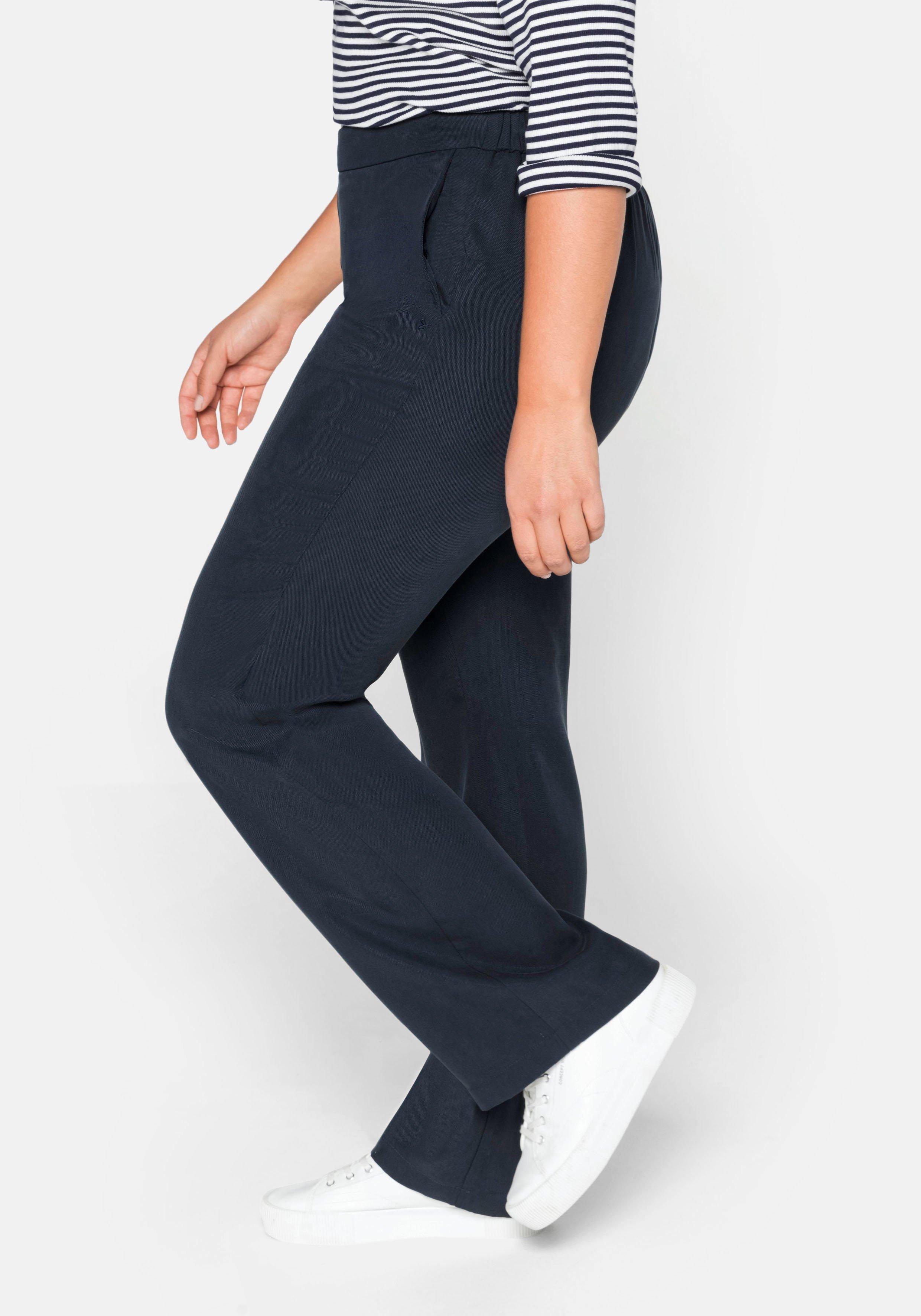 Gerade Hose mit Seitenschlitzen aus TENCEL™ Lyocell