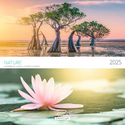 Calendrier mensuel 30x30 cm - 16 mois - Prestige Nature
