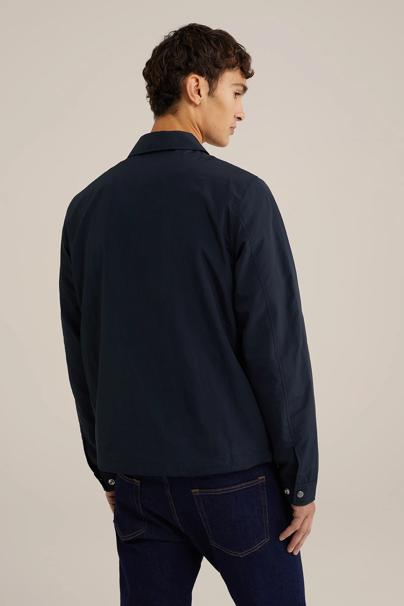 Waterafstotend overshirt WE Fashion Donkerblauw