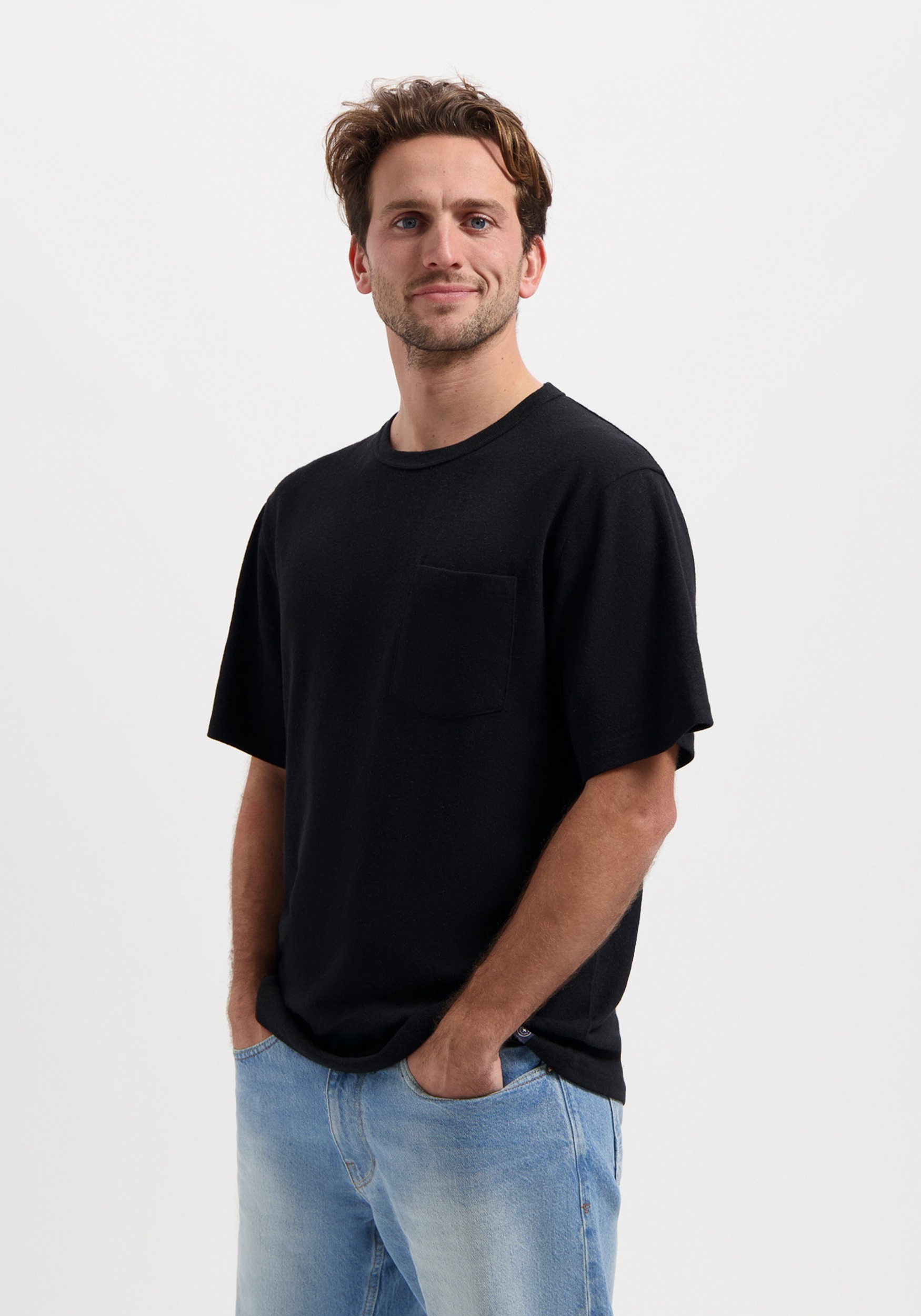 Kuyichi T-Shirt Liampo Tee Jet Black
