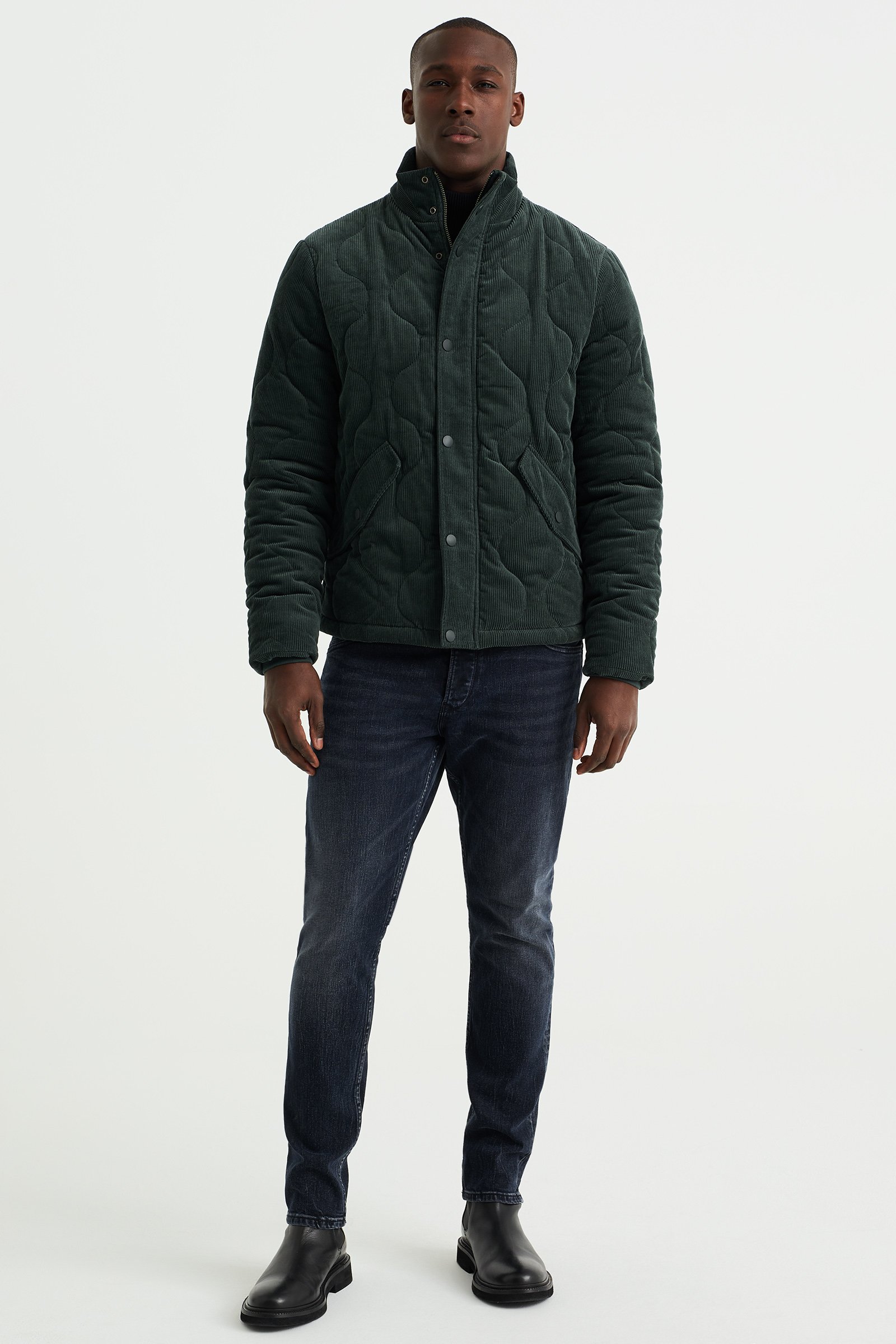 Corduroy jas WE Fashion Grijsgroen