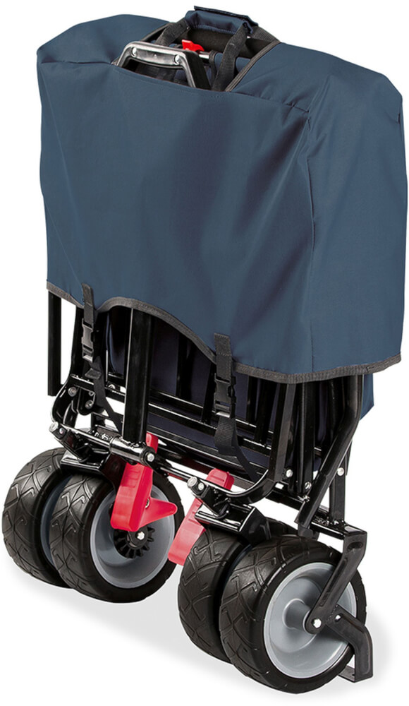 Klappbollerwagen Paxi dlx Comfort mit Bremse, marineblau
